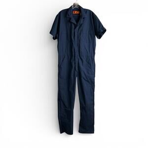 Vintage Navy Blue Workwear Coveralls Utility Jumpsuit